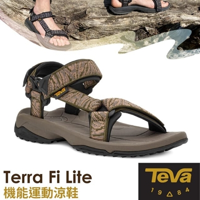 TEVA 男 Terra Fi Lite 水陸機能涼鞋.雨鞋.水鞋.耐磨運動織帶(含鞋袋).溯溪鞋 野地彩色