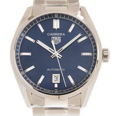 TAG HEUER 豪雅Carrera 日期自動上鏈腕錶(WBN2112.BA0639)x藍面x39mm