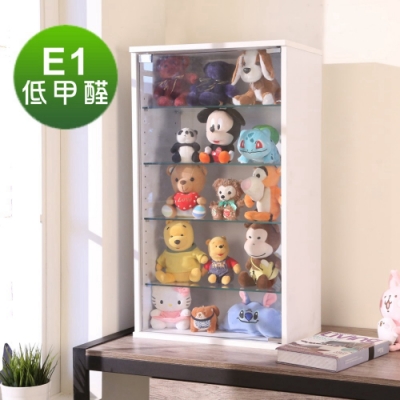BuyJM靚白加大83公分五層收納低甲醛玻璃展示櫃/公仔櫃/置物櫃