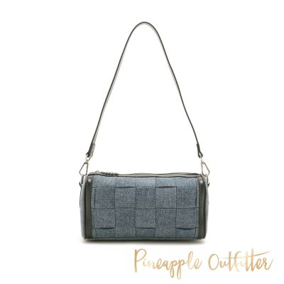 Pineapple-Outfitter-文青編織拼接休閒方包-黑色