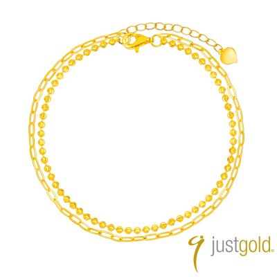 【Just Gold 鎮金店】鏈愛 黃金手鍊 (網路限定)
