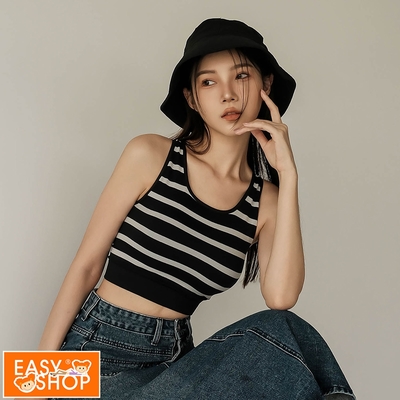 經典條紋削肩背心(折後價)
