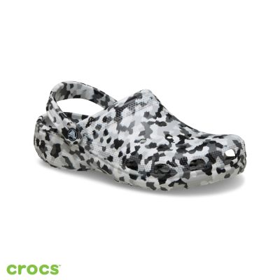 Crocs卡駱馳 (中性鞋) Classic Confetti Clog克駱格-黑色/白色 212462-066