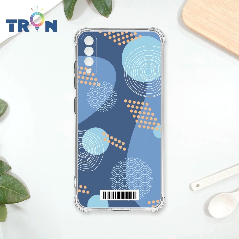 TRON 三星 A70 日系和風圓點海波系列 四角防摔載具殼 軟殼 手機殼