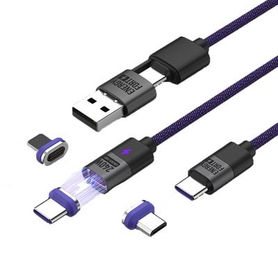 ENERGY FORT USB/Type-C 二合一磁吸線(240W)/ Type-C/Lightning (1.2M)
