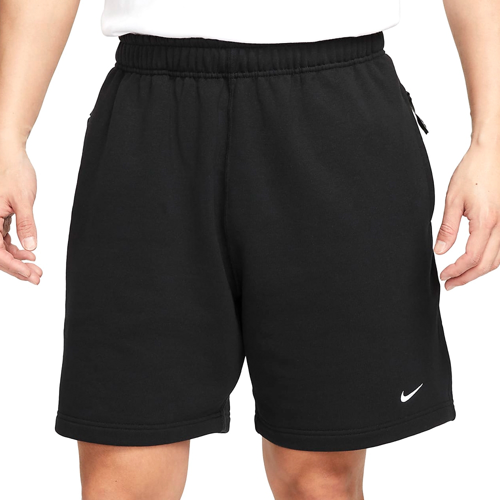Nike Lab Solo Swoosh Shorts 男黑抽繩棉質拉鍊運動休閒短褲DX0818-010