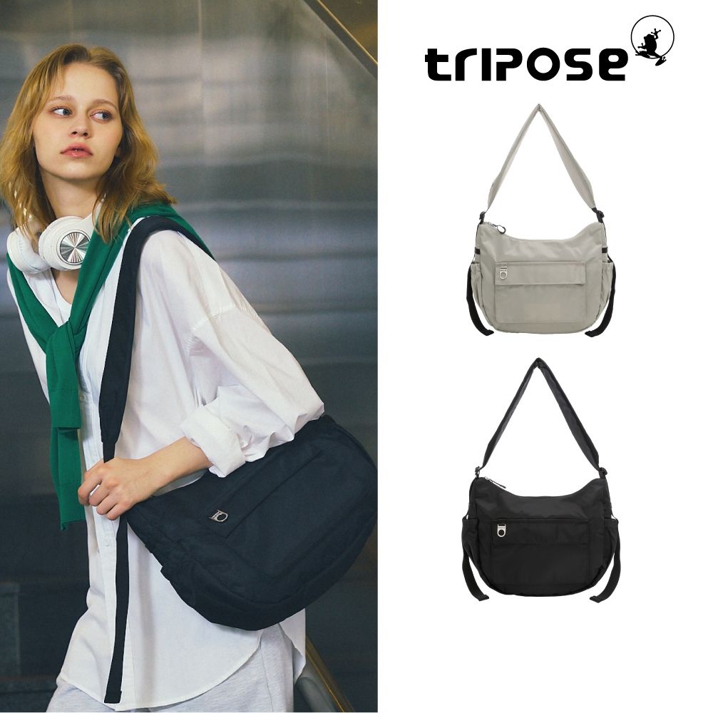 tripose GLYDE輕感尼龍船型斜背包-多色