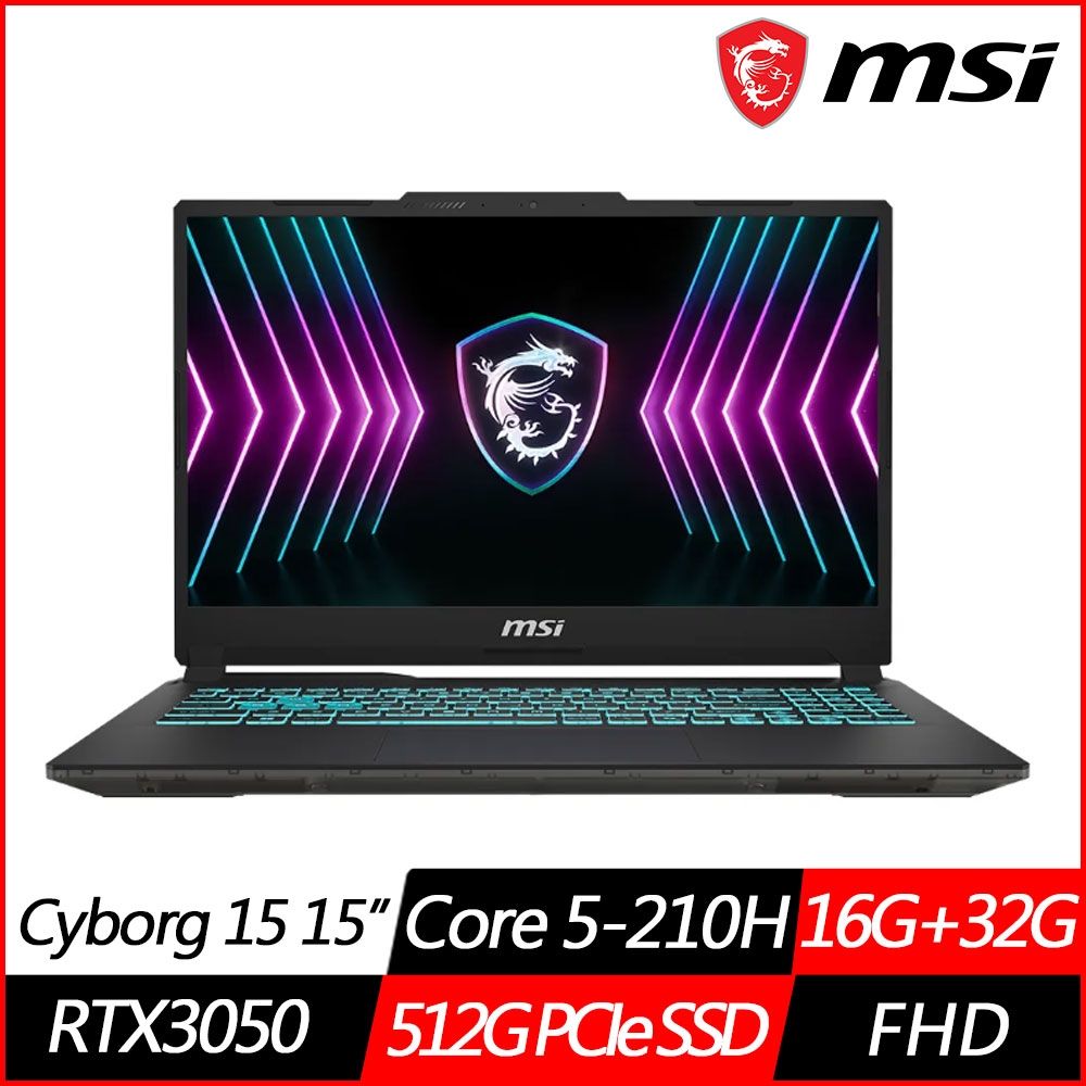 EARTH SCIENCE 第15版 MSI微星Cyborg 15 A2RUDX-2288TW 15.6吋電競筆電Core 5-210H/RTX3050