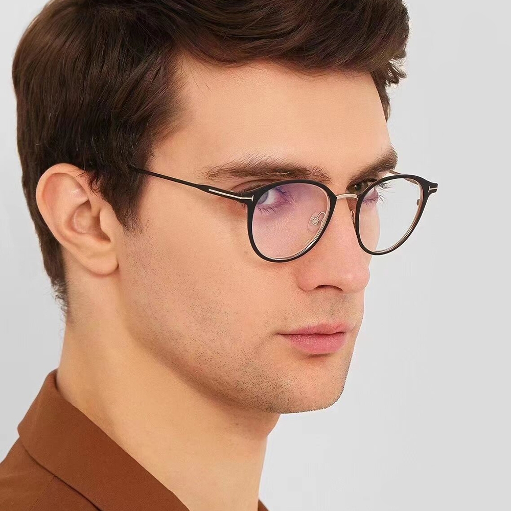 TOM FORD 金屬圓框光學眼鏡/霧黑金#TF5528B 002 | 一般鏡框