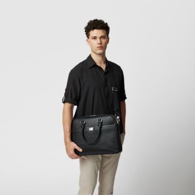 【BRAUN BUFFEL 德國小金牛】台灣總代理 安德勒-1 公事包-黑色/BF531-TW65-BK