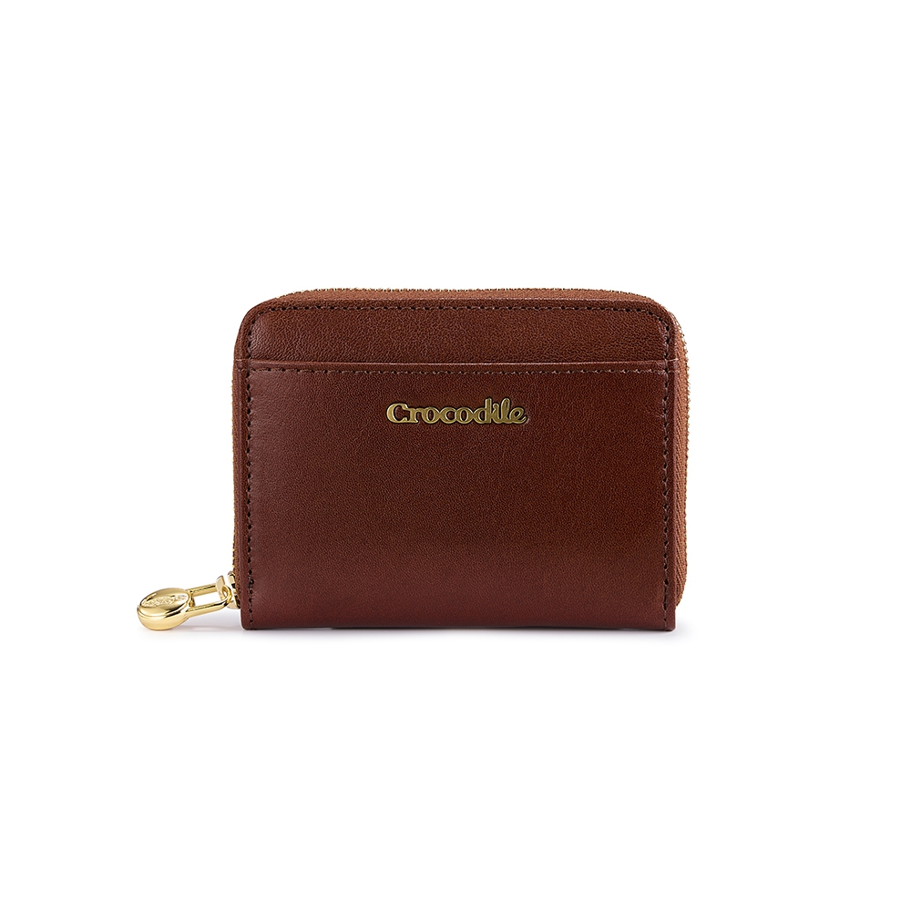 Crocodile鱷魚皮件輕巧零錢包推薦真皮錢包男女適用植鞣革-Naturale系列-0103-11019-咖啡色| 零錢包| Yahoo購物中心