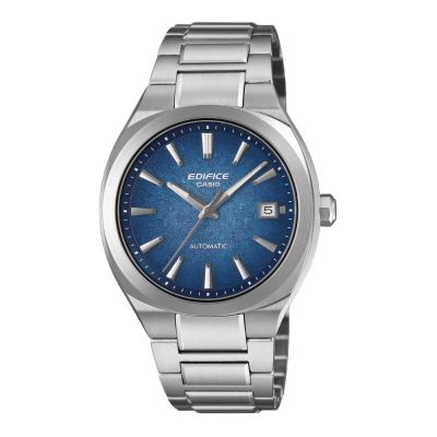 CASIO 卡西歐 EDIFICE系列 賽車系列鍛造碳面盤大三針機械錶 藍 EFK-200D-2A 38mm