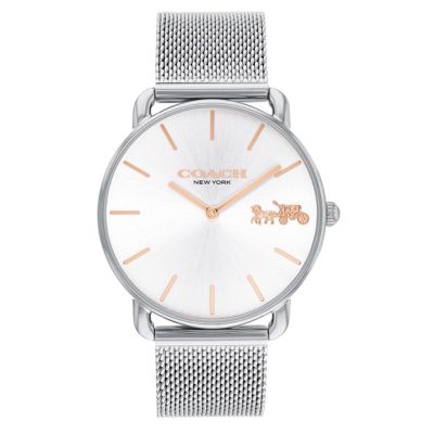 COACH 官方授權 Elliot 經典馬車米蘭帶女錶(CO14504382)36mm