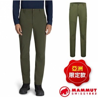 【MAMMUT 長毛象】AF 男 Trekkers 3.0 SO Pants 機能彈性透氣快乾防潑水長褲 1021-00800-40284 深沼澤綠