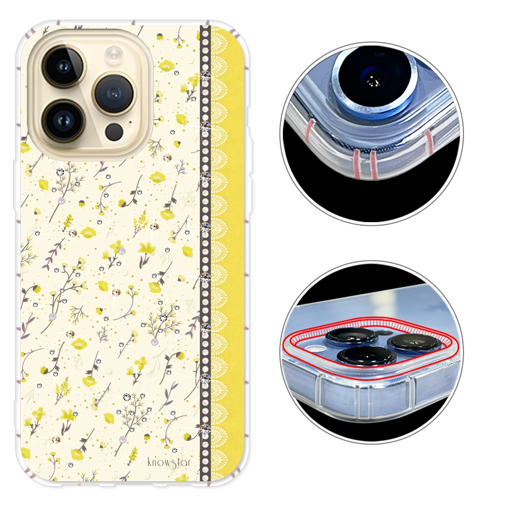 KnowStar iPhone17/16/15/14/13/12系列 奧地利彩鑽防摔手機殼-蕎麥花Air/16e/ProMax/Plus/SE3