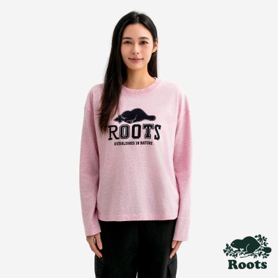 Roots女裝- HERITAGE 長袖上衣-櫻花粉