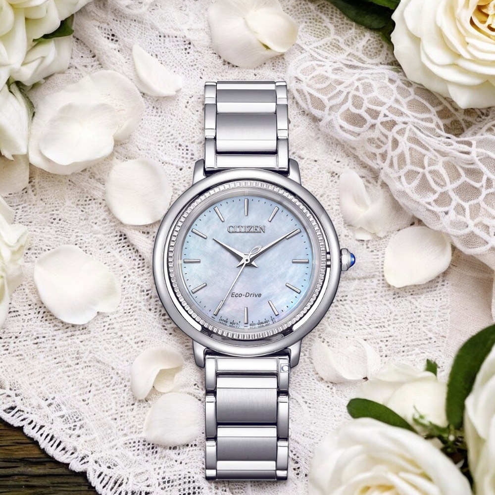 CITIZEN 星辰錶 L系列 光動能錶 珍珠母貝 女錶 手錶 聖誕節 禮物-EM1100-84D
