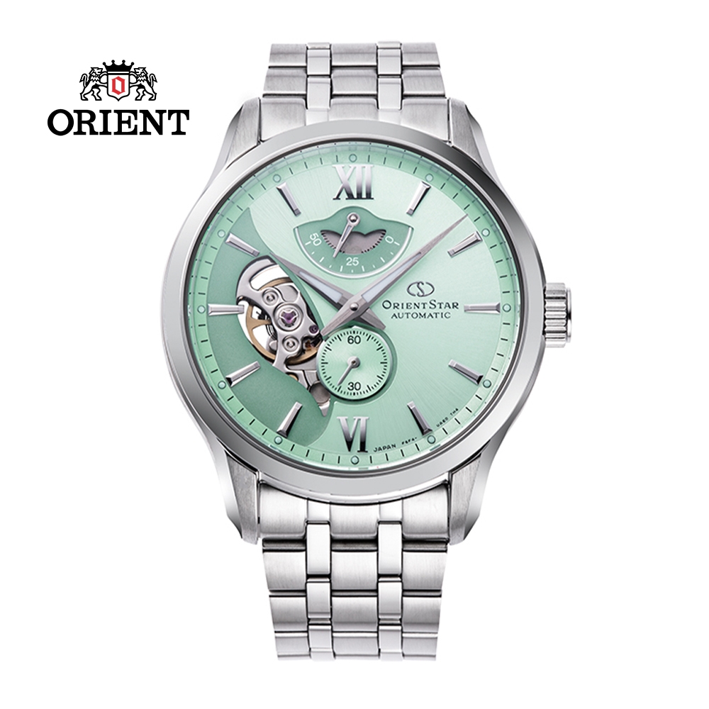 ORIENT STAR 東方之星  LAYERED 系列 鏤空機械錶 鋼帶款 綠色 RE-AV0B11E (全球限量)  - 41.0mm