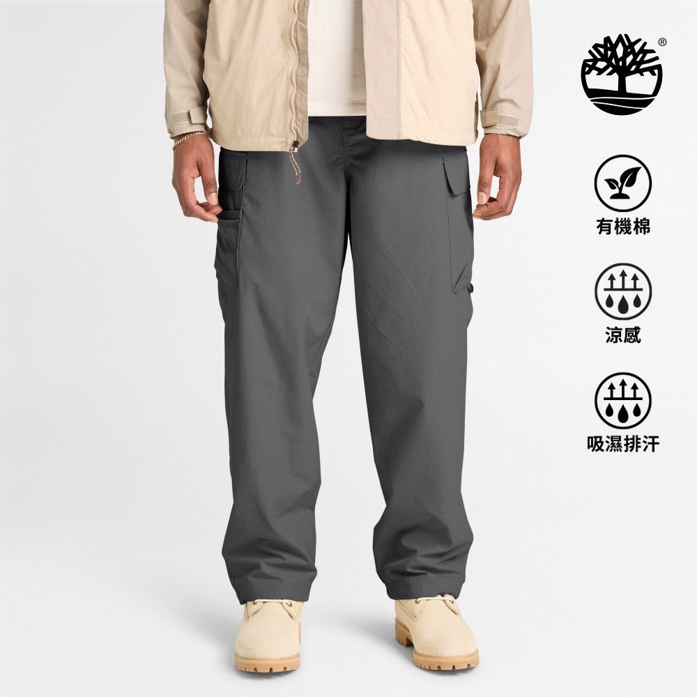 Timberland官方旗艦男款黑色Timberchill寬版工裝長褲|A2QZAW08 | 下著