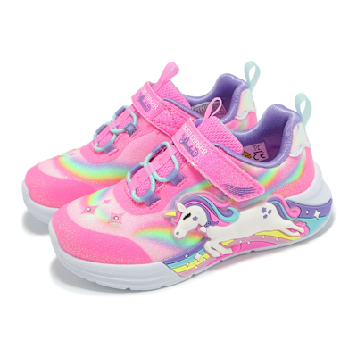Skechers 兒童燈鞋 S Lights-Unicorn Chaser 小童 粉 魔鬼氈 獨角獸 發光 閃燈 童鞋 302298NPKMT
