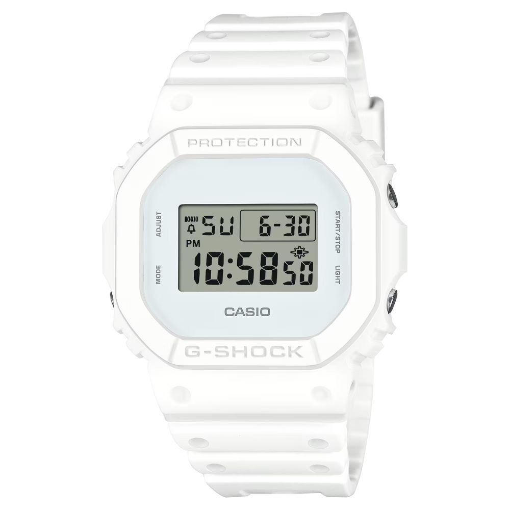 CASIO 卡西歐 G-SHOCK 純淨單色 俐落純白 經典方型 DW-5600WW-7_42.8mm