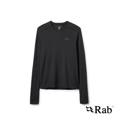 【RAB】Force LS Tee 長袖防曬抗臭排汗衣 女款 黑色 #QCC23