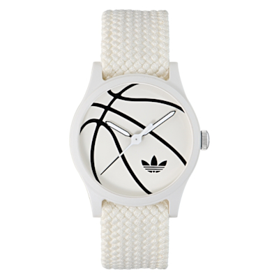 ADIDAS 愛迪達 GAME ONE 籃球風格編織手錶_AOSY25025_霧白_39mm