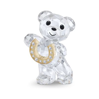 SWAROVSKI 施華洛世奇Kris 可愛小熊幸運馬蹄造型水晶擺飾 寵愛媽媽 送禮推薦 5720459