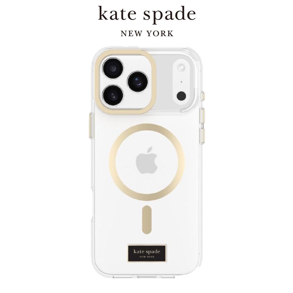 【kate spade】iPhone 17系列 精品磁吸防摔殼 經典透明支架款