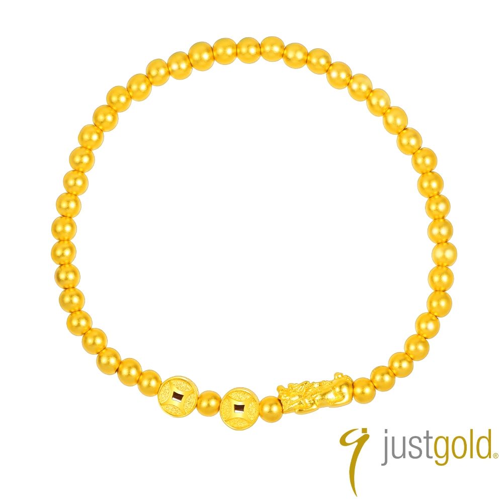 【Just Gold 鎮金店】雋藏 招財神獸 黃金手鍊