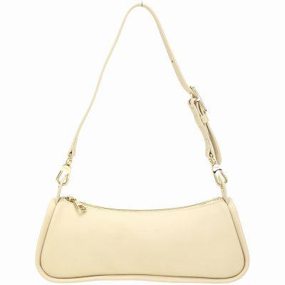 LONGCHAMP Looong M 柔軟牛皮手提 肩背長法棍包(香草米)