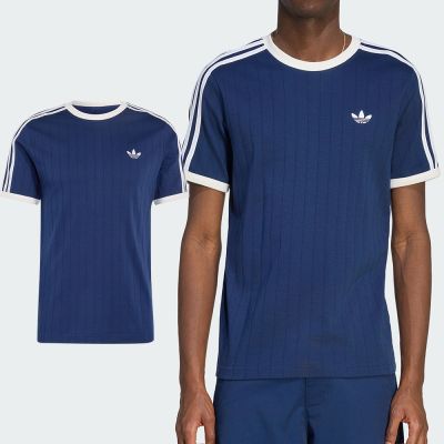 Adidas 3S Tee Str 男款 藍色 滾邊 修身 棉質 T恤 運動 休閒 短袖 KS7448