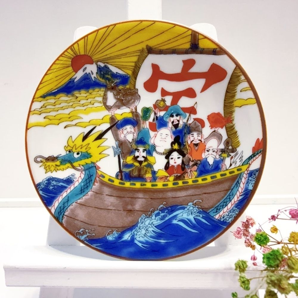 九谷燒】青郊窯緣起小盤-七福神寶船| 日用雜貨| Yahoo購物中心