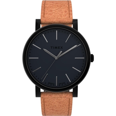 TIMEX 天美時 復刻系列 40毫米簡約手錶 ( 黑x橘 TXTW2U05800-1)