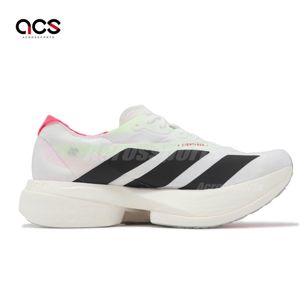 adidas 競速跑鞋Adizero Adios Pro 4 W 女鞋白黑運動鞋緩震愛迪達