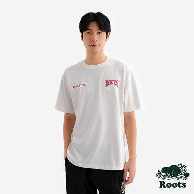 Roots中性-GF ATHLETIC REMIX 短袖上衣-白色