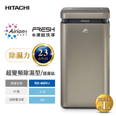 HITACHI日立23公升AI超變頻高效型除濕機(隱霧鈦) RD-460VJ