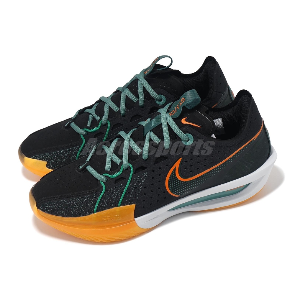 Nike 籃球鞋GT Cut 3 EP Swoosh Squad 男鞋黑綠橘穩定DV2918-001