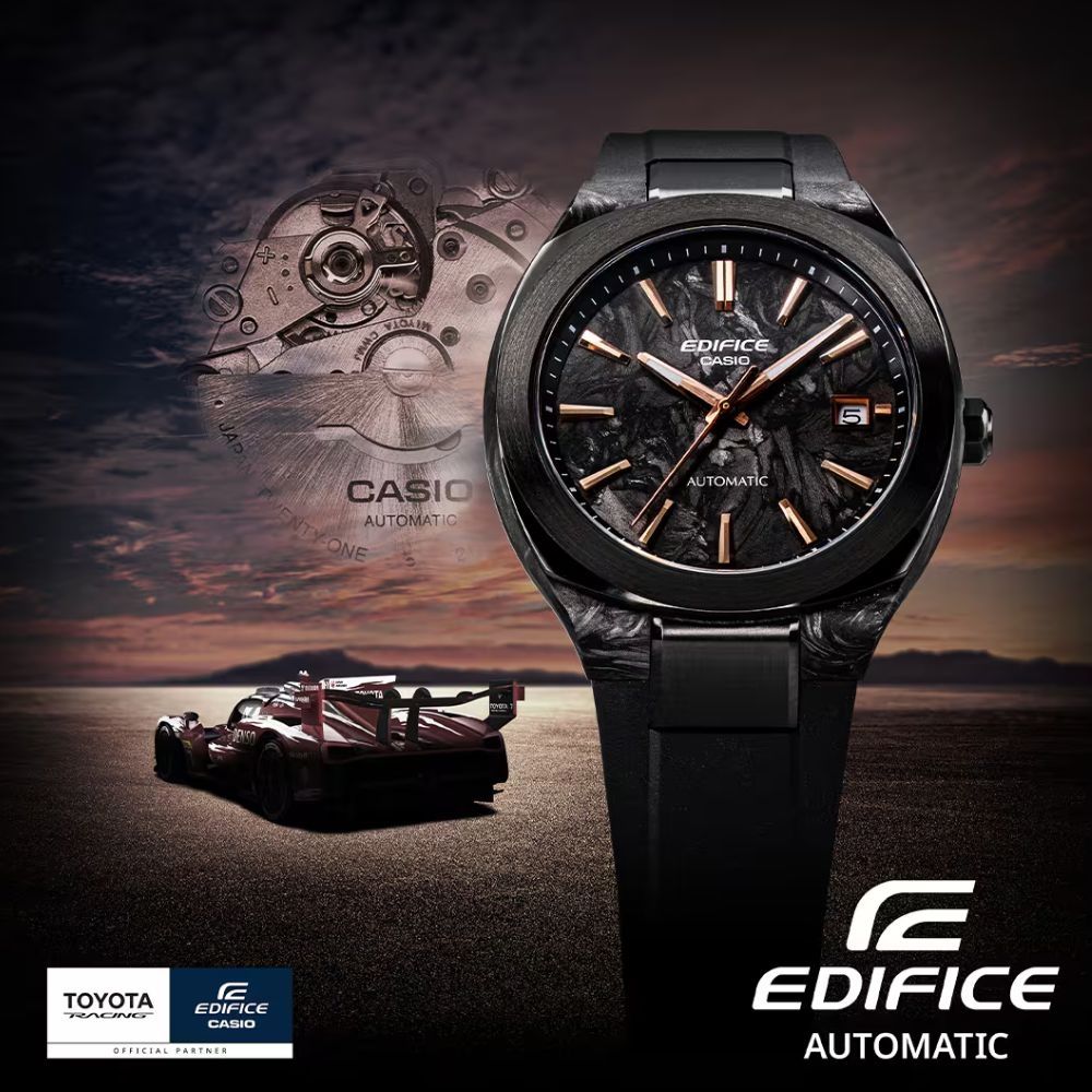 CASIO 卡西歐 EDIFICE 速度與智慧 馳騁快感 機械錶款 黑 EFK-200XPB-1A_38.8mm