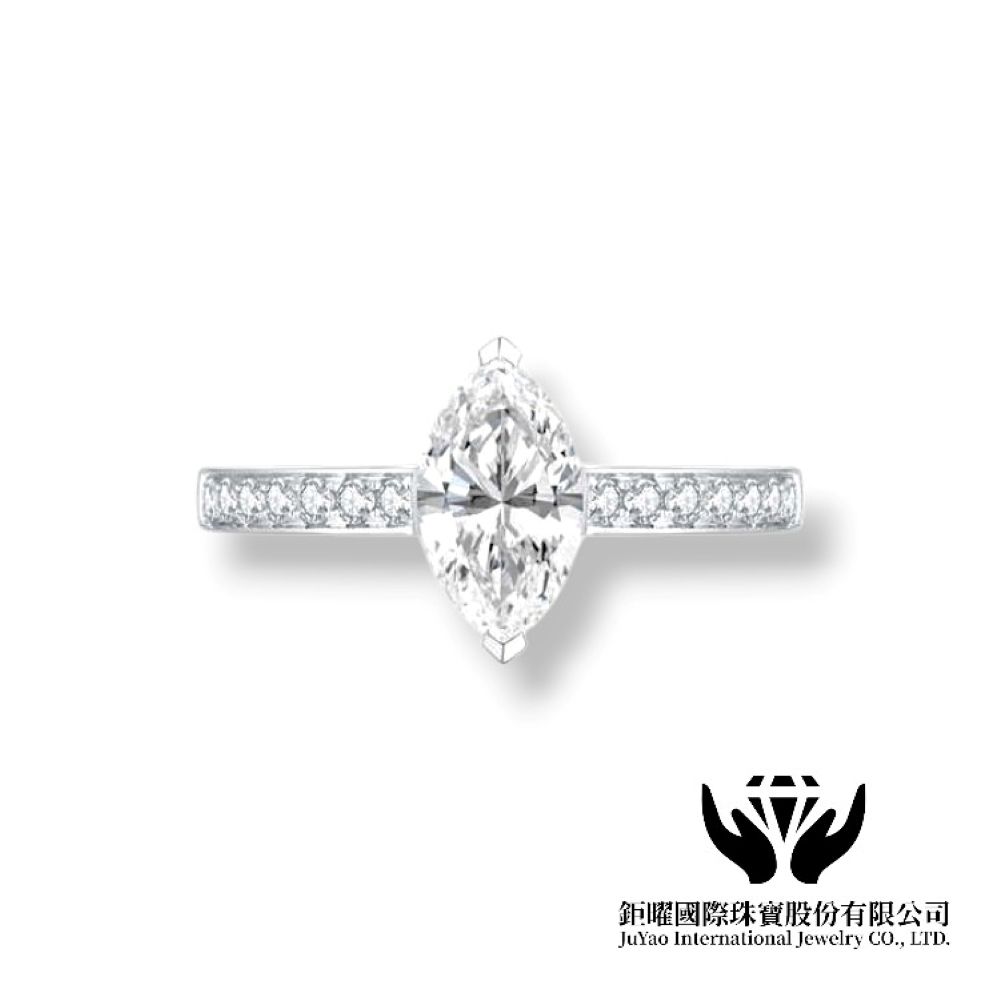 【鉅曜】鉑金 IGI 3克拉 馬眼鑽戒 (培育鑽石 鑽石戒指 鉑金PT950)