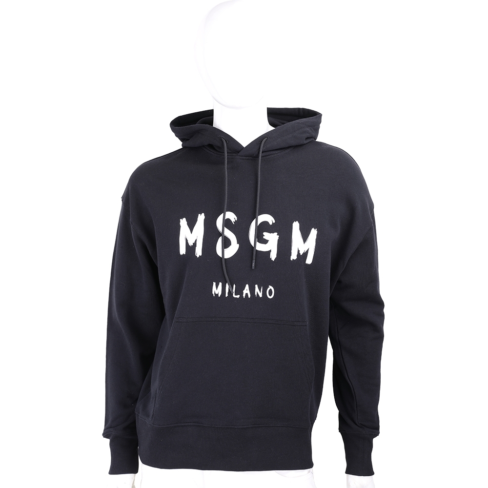 MSGM 印花長袖連帽衫 大學T-多色可選 (黑色)