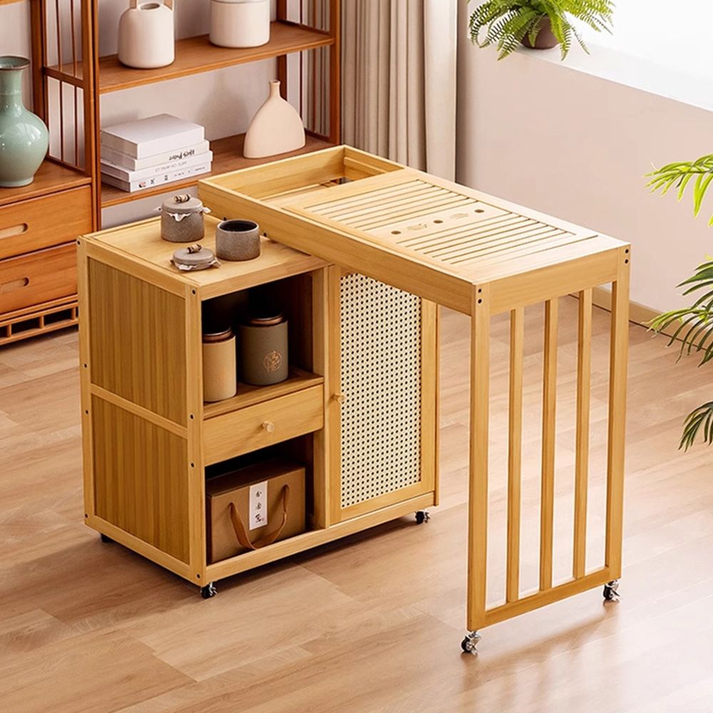 Happylife 楠竹中式多功能茶台Y12422 | 茶几寬81~120cm | Yahoo購物中心
