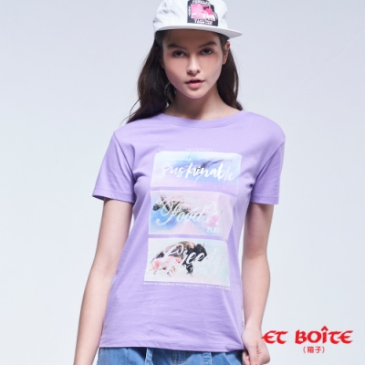 ET BOîTE 箱子 BLUE WAY –環保共生印花短TEE(紫)
