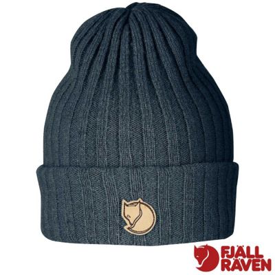 【Fjallraven 北極狐】Byron 100% 美麗諾羊毛保暖帽.針織毛線帽.護耳帽 77388-031 石墨灰