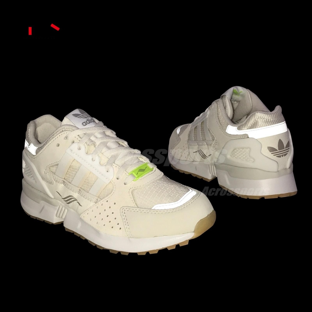 adidas 休閒鞋ZX 10000 C 男鞋女鞋奶茶色米白復古反光三葉草愛迪達