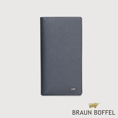 【BRAUN BUFFEL 德國小金牛】台灣總代理 瓦拉頓-TW 15卡兩折長夾-深藍色/BF537-301-MAR