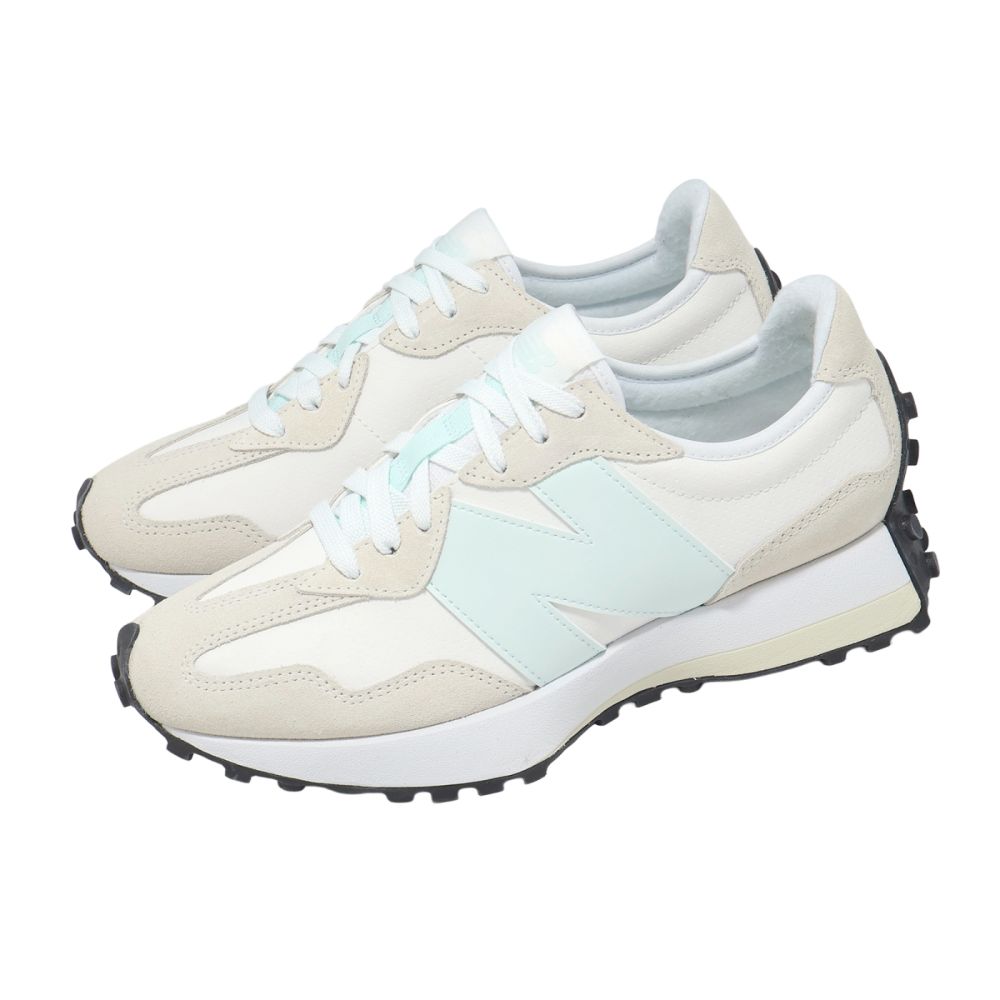 New Balance NB 休閒鞋 327 女鞋 米白 藍 復古 拼接 麂皮 N字鞋 W32712I-B