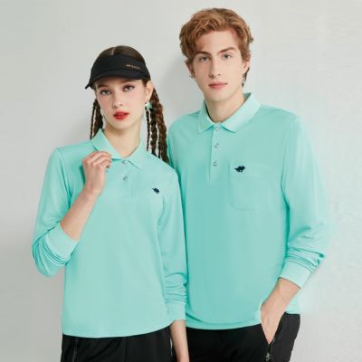 Londa Polo 網眼麻紋女版長袖POLO衫(P257304蒂芬妮綠)