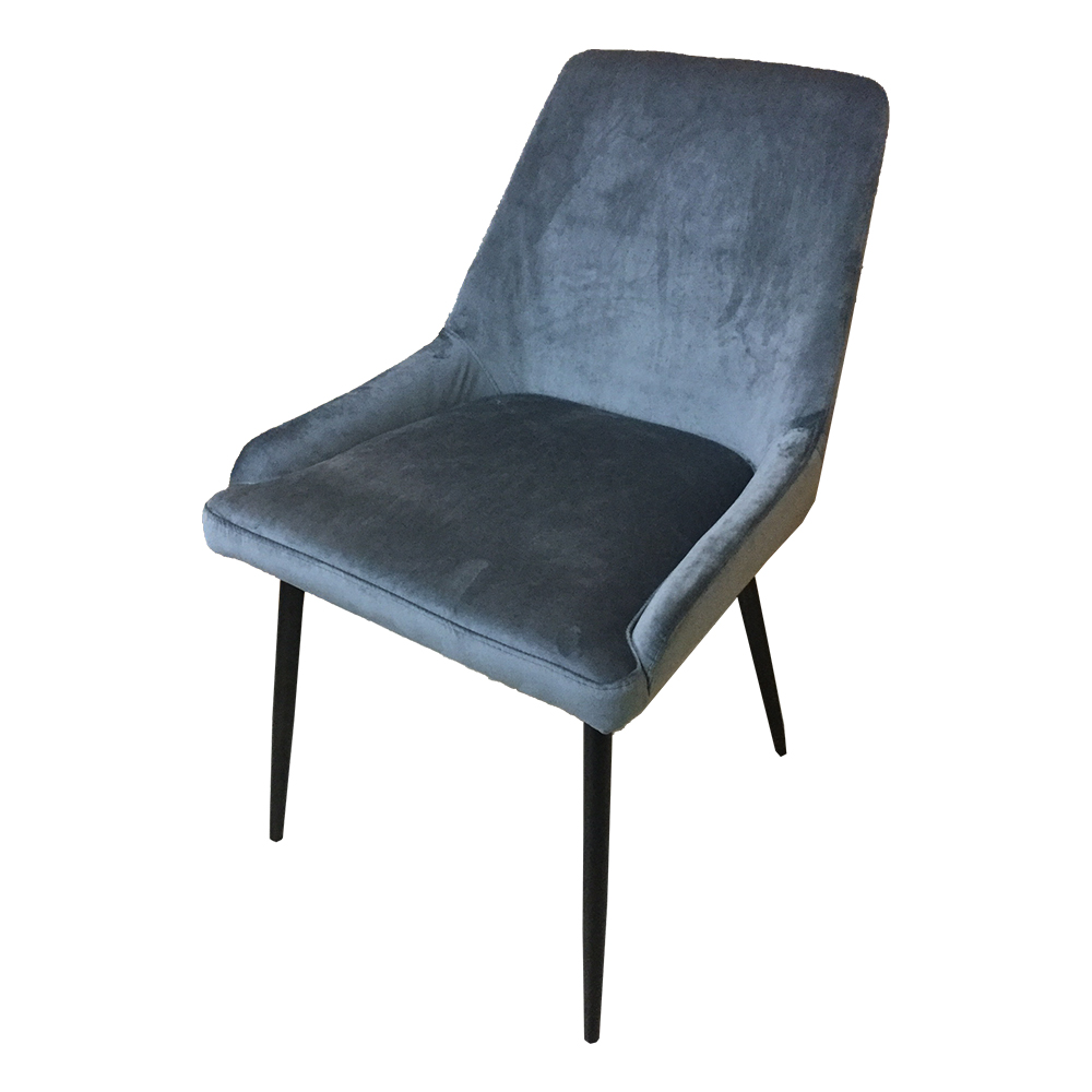 AS DESIGN雅司家具-Hilda絨布鐵腳餐椅-45x50x81cm(二色可選)