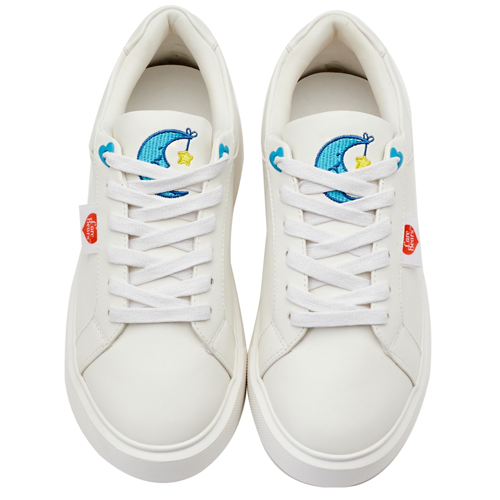 Grace Gift】Care Bears - 晚安小熊電繡星月輕量小白鞋藍| 帆布